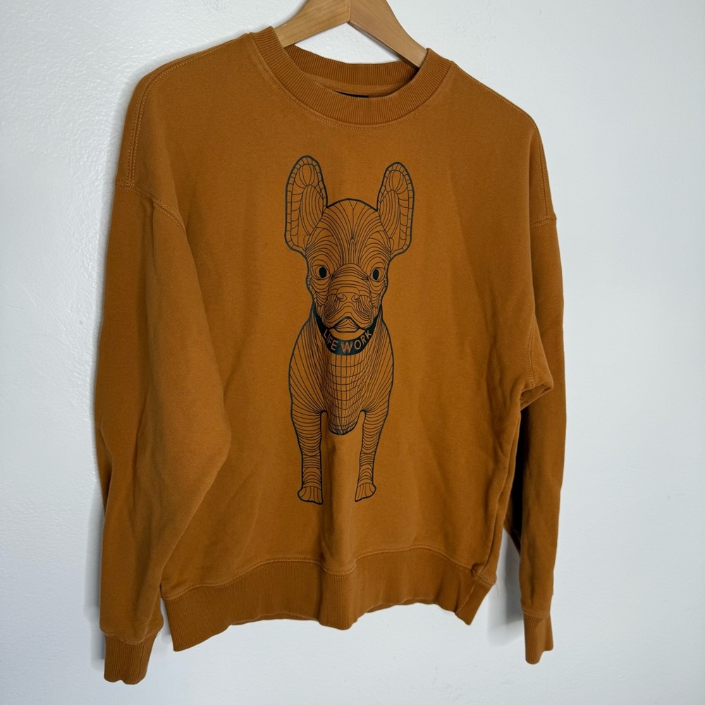 Lifework Bulldog Crewneck Sweater Sz XS